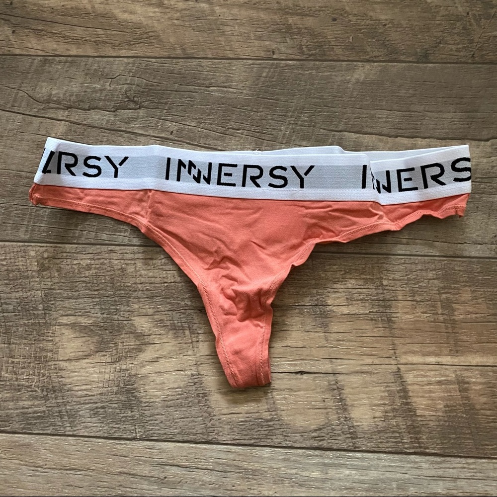 Coral Cotton Thong